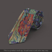 Impressionistische Iris Tuin Necktie Stropdas