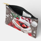 Impressionistische Kardinaal Vogelsjaal & Pet in S Etui (Open)