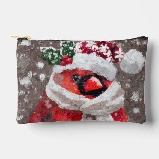 Impressionistische Kardinaal Vogelsjaal & Pet in S Etui (Voorkant)