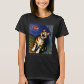 Impressionistische kat schreeuwen Impressionisme K T-shirt (Voorkant)