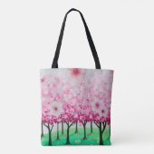 Impressionistische kersenbloesems tote bag (Achterkant)