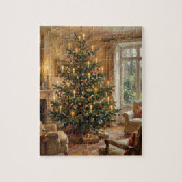 Impressionistische kerstboom in Monet-stijl kunst Legpuzzel