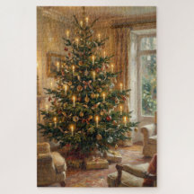 Impressionistische kerstboom in Monet-stijl kunst