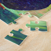 Impressionistische kippenkunst legpuzzel (Zijkant)