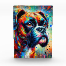 Impressionistische Kleurrijke Pop Art Boxer Dog Pa