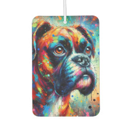 Impressionistische Kleurrijke Pop Art Boxer Dog Pa Luchtverfrisser