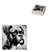 Impressionistische Kleurrijke Pop Art Boxer Dog Pa Rubberstempel (Gestempeld)