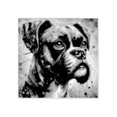 Impressionistische Kleurrijke Pop Art Boxer Dog Pa Rubberstempel (Afrduk)