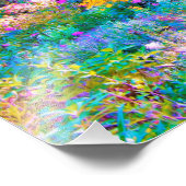 Impressionistische kleurrijke tuinlandschapsbloeme foto afdruk (Hoek)