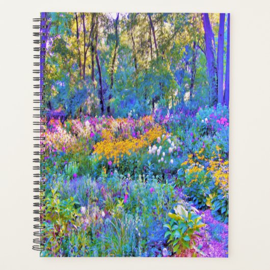Impressionistische kleurrijke tuinlandschapsbloeme planner (Voorkant)