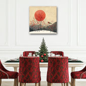 Impressionistische kunst die de bomen van de Sun M Poster