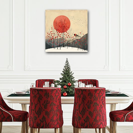 Impressionistische kunst die de bomen van de Sun M Poster