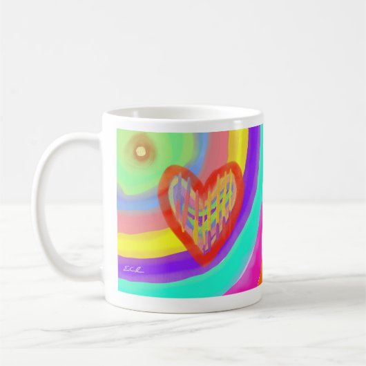 Impressionistische Kunst Liefde Mok (Links)