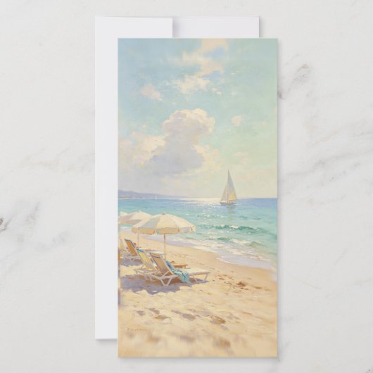 Impressionistische kunst van het zonnige strand (Voorkant)