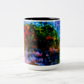 Impressionistische landschapsschilderkunst tweekleurige koffiemok (Center)