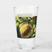 Impressionistische Lemons Hanging from Branch Glas (Achterkant)