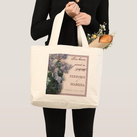 Impressionistische Lilacs - Bride Bridal Jumbo Tas (Voorkant (product))