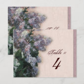 Impressionistische Lilacs - Tafelnummer Kaart (Voorkant / Achterkant)