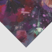 Impressionistische Maroon Pansies Floral Decoupage Tissuepapier (Detail)