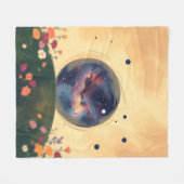 Impressionistische Melkweg met Bloeiende Tuin Fleece Deken (Voorkant (Horizontaal))