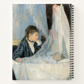 Impressionistische moeder kijkt naar kinderslaap notitieboek (Achterkant)