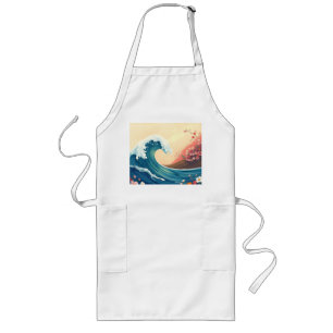 Impressionistische oceaangolf lang schort