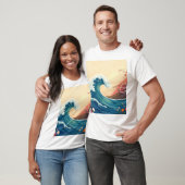 Impressionistische oceaangolf t-shirt (Unisex)