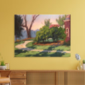 Impressionistische ochtend in het natuurreservaat canvas afdruk (Insitu (Woonkamer))