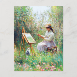 Impressionistische olieverfschilderij van Cat Besi Briefkaart