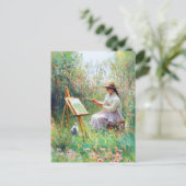 Impressionistische olieverfschilderij van Cat Besi Briefkaart (Staand voorkant)