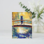 Impressionistische olieverfschilderij van Zwarte K Briefkaart (Staand voorkant)