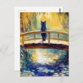 Impressionistische olieverfschilderij van Zwarte K Briefkaart (Voorkant / Achterkant)