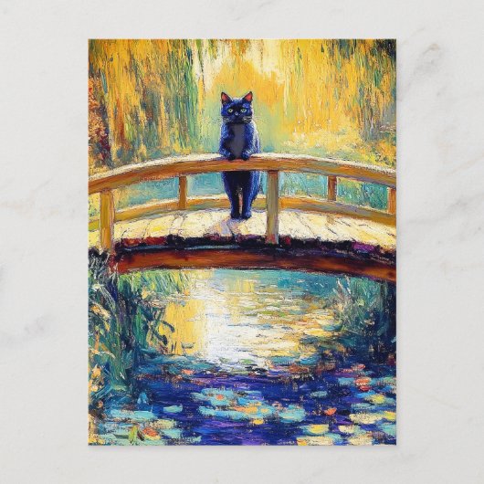 Impressionistische olieverfschilderij van Zwarte K Briefkaart (Voorkant)