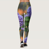 Impressionistische Paarse hydrangeas Leggings (Achterkant)
