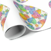 Impressionistische pasteelValentijn Harten Cadeaupapier (Rol Hoek)