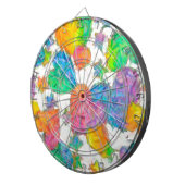 Impressionistische pasteelValentijn Harten Dartbord (Voorkant Rechts)