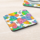 Impressionistische pasteelValentijn Harten Drankjes Onderzetter (Linkerzijde)