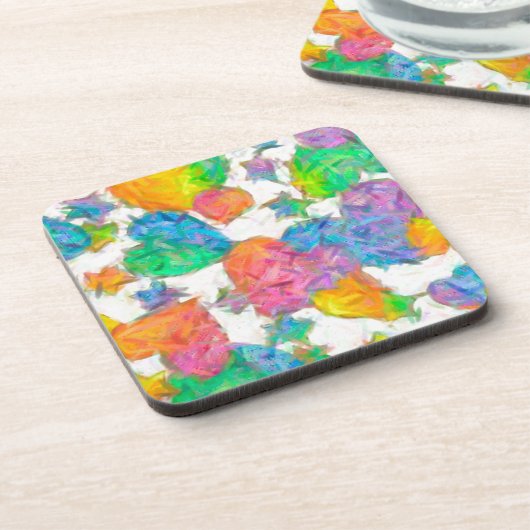 Impressionistische pasteelValentijn Harten Drankjes Onderzetter (Linkerzijde)