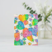 Impressionistische pasteelValentijn Harten Feestdagenkaart (Staand voorkant)