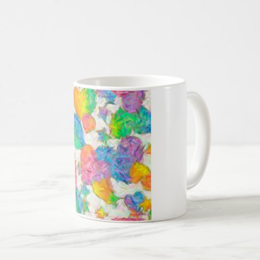 Impressionistische pasteelValentijn Harten Koffiemok (Voorkant rechts)