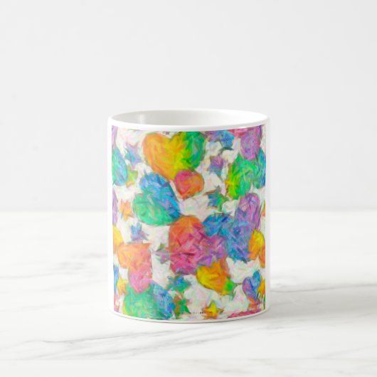 Impressionistische pasteelValentijn Harten Koffiemok (Center)