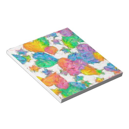 Impressionistische pasteelValentijn Harten Notitieblok (Schuin)