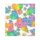 Impressionistische pasteelValentijn Harten Notitieblok (Voorkant)