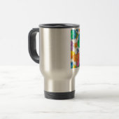 Impressionistische pasteelValentijn Harten Reisbeker (Voorkant links)