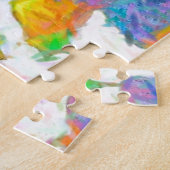 Impressionistische Pastel Valentijnsharten Legpuzzel (Zijkant)