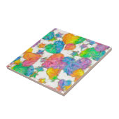 Impressionistische Pastel Valentijnsharten Tegeltje (Zijkant)