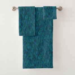 Impressionistische penseelstreken, marineblauw, tu bad handdoek