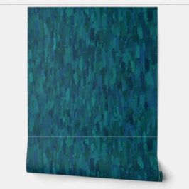 Impressionistische penseelstreken, marineblauw, tu behang