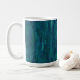 Impressionistische penseelstreken, marineblauw, tu koffiemok