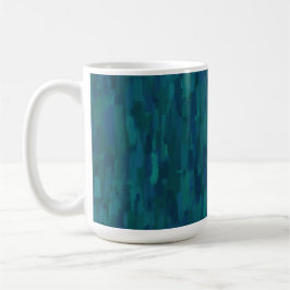 Impressionistische penseelstreken, marineblauw, tu koffiemok